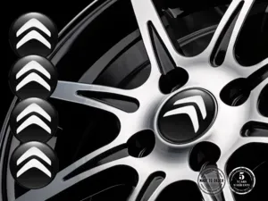 Citroen Ruota Decalcomanias Stile Badge Silicone Esclusivo